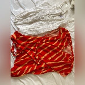 Two sheer cover ups, one shein one forever 21 size small